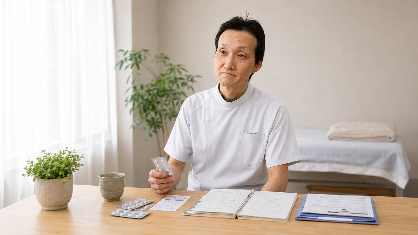 長い闘病と薬の副作用を経験した院長の原体験を表す写真